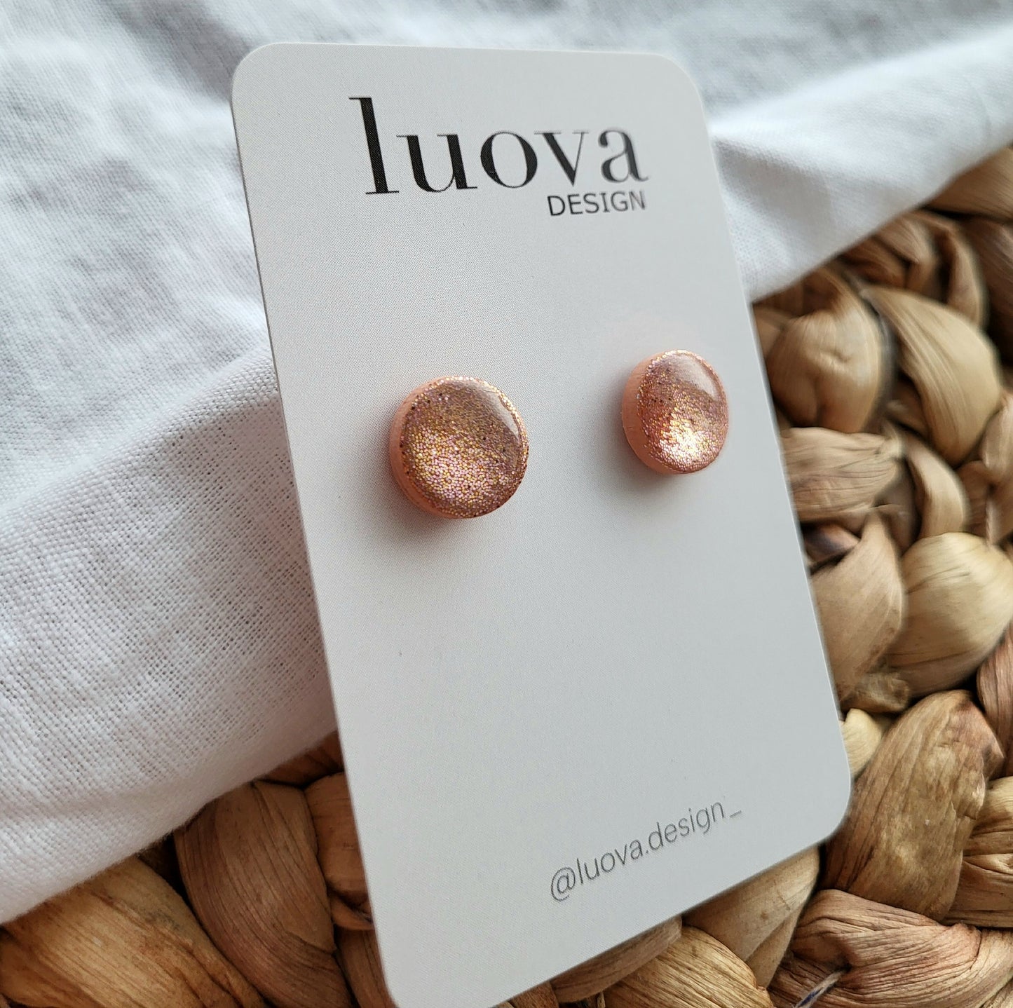 Nappikorvakorut kiilteellä 12mm (useita värejä)