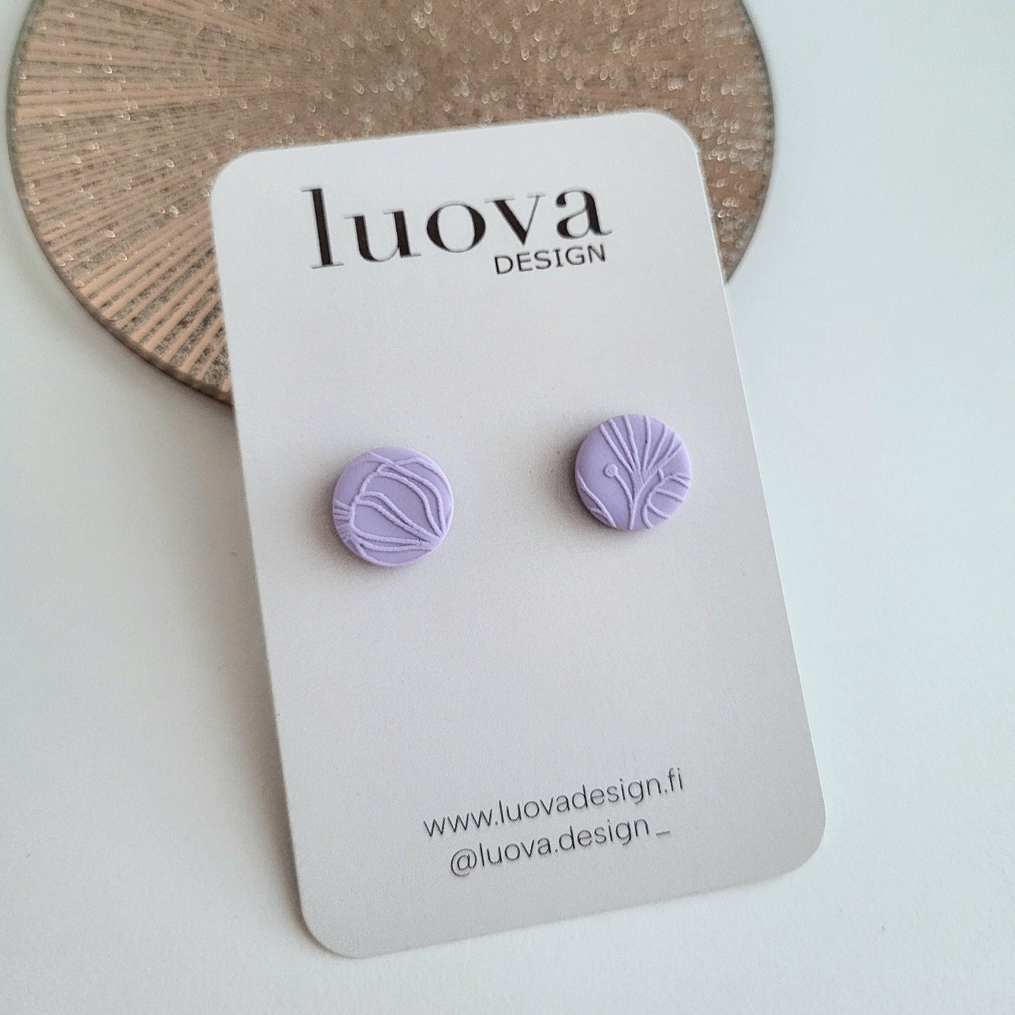 Nappikorvakorut kohokuviolla 12mm (useita värejä)