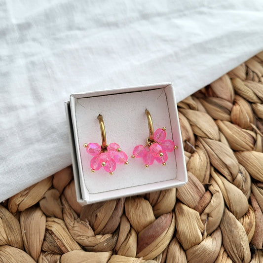 Milja lasihelmet huggie -renkaalla (useita värejä) Outlet